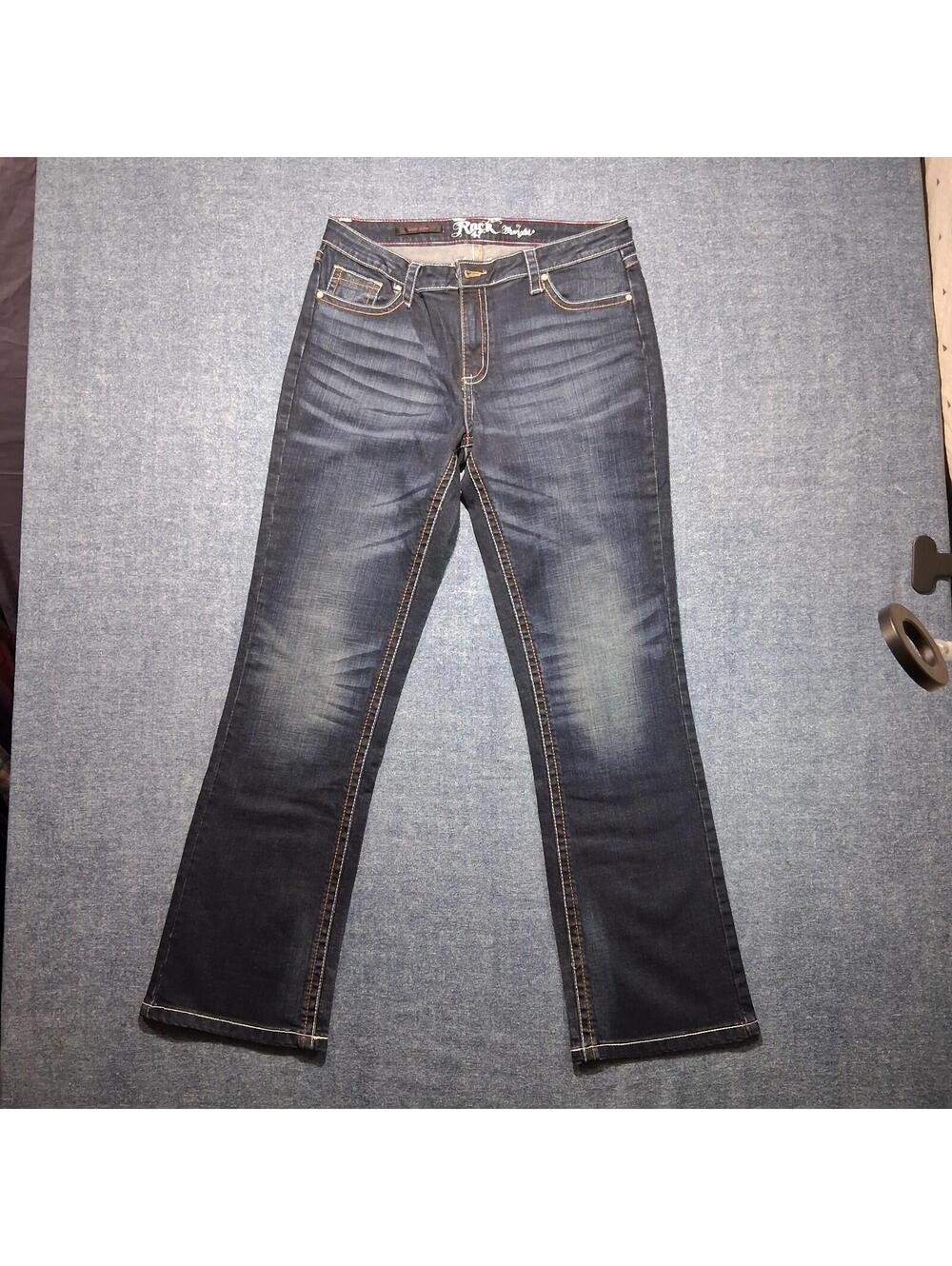 NWOT Wrangler Rock 47 Womens Size 12, 31x32 Bootcut Western Med-Rise Denim Jeans